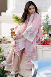 BIN ILYAS - 3PC Lawn Chikankari Embroidered Shirt with Chiffon Embroidered Dupatta and Trouser - SS0624