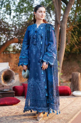 JADE - 3PC Lawn Chikankari Embroidered Shirt with Chiffon Embroidered Dupatta and Trouser - SS0629