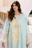BIN ILYAS - 3PC Lawn Chikankari Embroidered Shirt with Chiffon Embroidered Dupatta and Trouser - SS0643