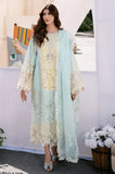 BIN ILYAS - 3PC Lawn Chikankari Embroidered Shirt with Chiffon Embroidered Dupatta and Trouser - SS0643
