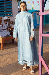 ZAHA LAWN - 3PC Lawn Chikankari Embroidered Shirt with Cotton Net Embroidered Dupatta and Trouser - SS0722