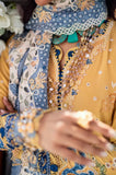 QALAMKAR - 3PC Lawn Chikankari Embroidered Shirt with Monar Embroidered Dupatta and Trouser - SS0723