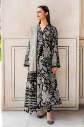 QAROQUE - 3PC Lawn Printed Shirt with Lawn Printed Dupatta and Trouser - SS0717