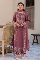 ALLYS - 3PC Lawn Embroidered Shirt with Lawn Embroidered Dupatta and Trouser - SS02900