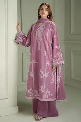 Cross Stitch - 3PC Dhanak Embroidered Shirt With Dhanak Embroidered Dupatta and Trouser - SS01073