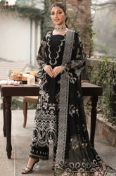 Kahf - 3PC Dhanak Embroidered Shirt With Chiffon Embroidered Dupatta and Trouser - SS01087