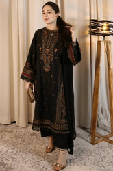 ALKARAM - 3PC Lawn Embroidered Shirt with Chiffon Embroidered Dupatta and Trouser - SS0453