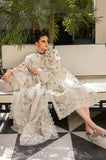 Crimson - 3PC Lawn Chikankari Embroidered Shirt with Khadi Net Embroidered Dupatta and Trouser- SS0597
