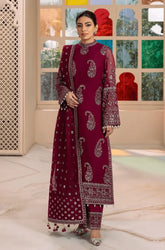 ALIZEH - 3PC Lawn Embroidered Shirt with Chiffon Embroidered Dupatta and Trouser - SS0617