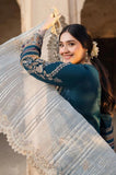MUSHQ - 3PC Lawn Embroidered Shirt with Khadi Net Embroidered Dupatta and Trouser - SS0721