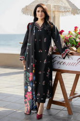 SERAN - 3PC Lawn Embroidered Shirt with Silk Printed Dupatta and Trouser - SS0732