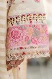Qalamkar - 3PC Lawn Embroidered Shirt with Khadi Net Embroidered Dupatta and Trouser - SS0114