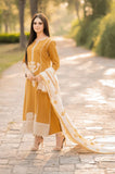 Maria .B - 3PC Dhanak Embroidered Shirt with Dhanak Embroidered Dupatta and Trouser - SS0455