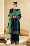 Zara Shahjahan - Winter 3PcsDhanak Embroidered Suit - SB0039