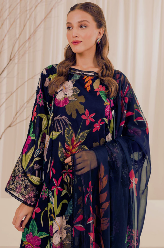 Printed lawn suit