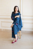 Aisling - 3PC Dhanak Embroidered Shirt With Dhanak Embroidered Dupatta and Trouser - SS0876