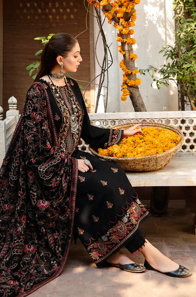 Bareeze - Winter 3PC Dhanak Embroidered Suit - SS0420