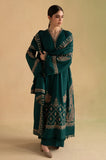Ziva - 3PC Dhanak Embroidered Shirt With  Dhanak Embroiderd Dupatta and Trouser - SS01172