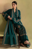 Ziva - 3PC Dhanak Embroidered Shirt With  Dhanak Embroiderd Dupatta and Trouser - SS01172