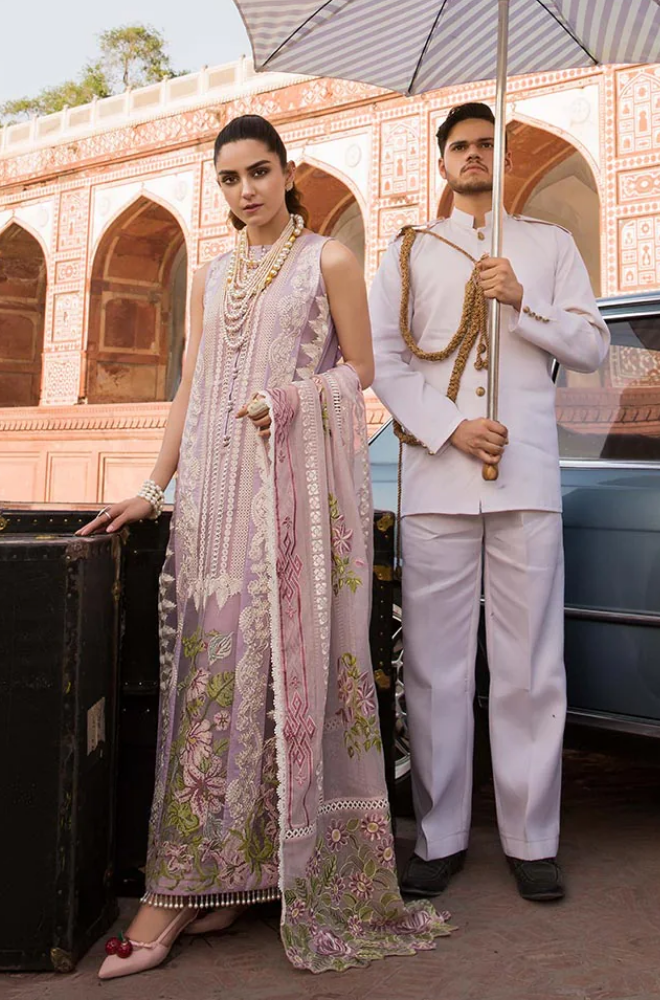 Crimson - Summer 3PC Lawn Embroidered Suit - SS0627