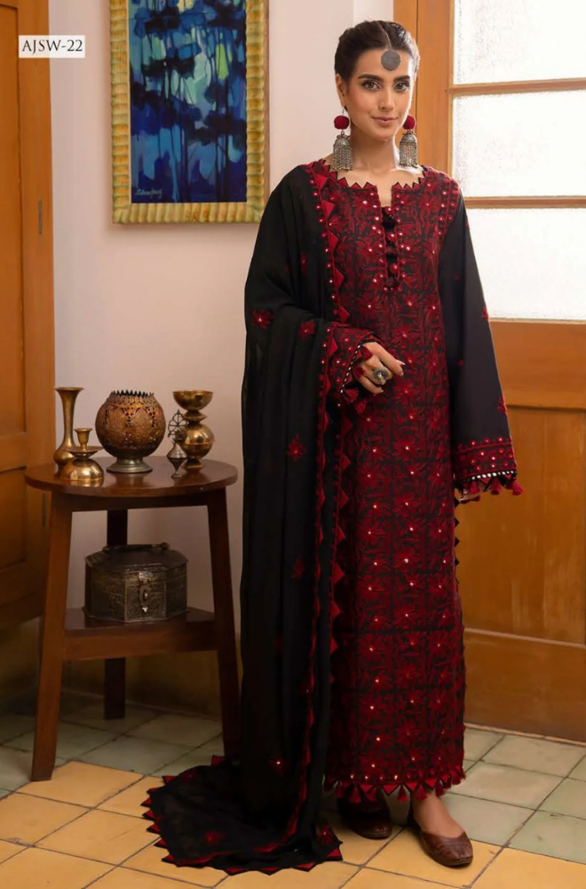 Cross Stitch - 3 Piece - Khaddar Embroidered Suit - SSIN219