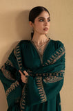 Ziva - 3PC Dhanak Embroidered Shirt With  Dhanak Embroiderd Dupatta and Trouser - SS01172