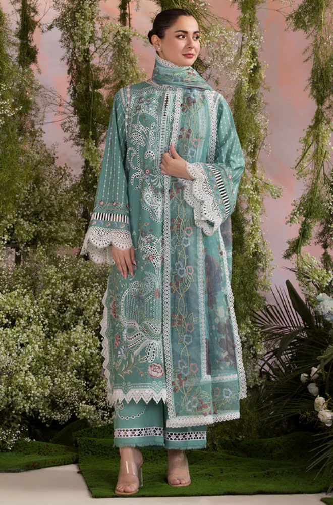 Sobia Nazir - Summer 3PC Lawn ChikanKari Embroidered Suit - SS0620