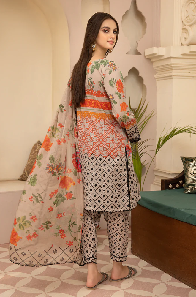 LimeLight- 3 Piece - Lawn Digital Printed Suit - SN0015