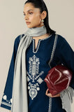 Zara Shahjahan - 3PC Dhanak Embroidered Shirt With Dhanak Printed Dupatta and Trouser - SS0957