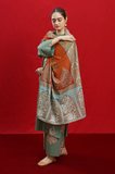 Urge - Winter 3PC Dhanak Embroidered Suit - SS0422