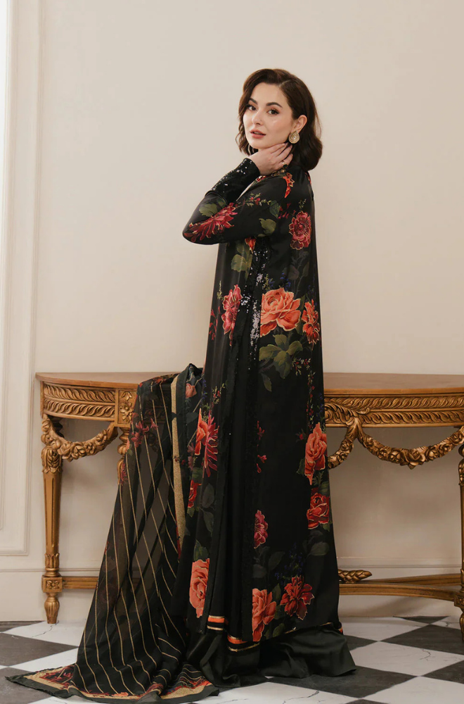 Baroque - 3 Piece - Khaddar Print Suit - SRZ0083