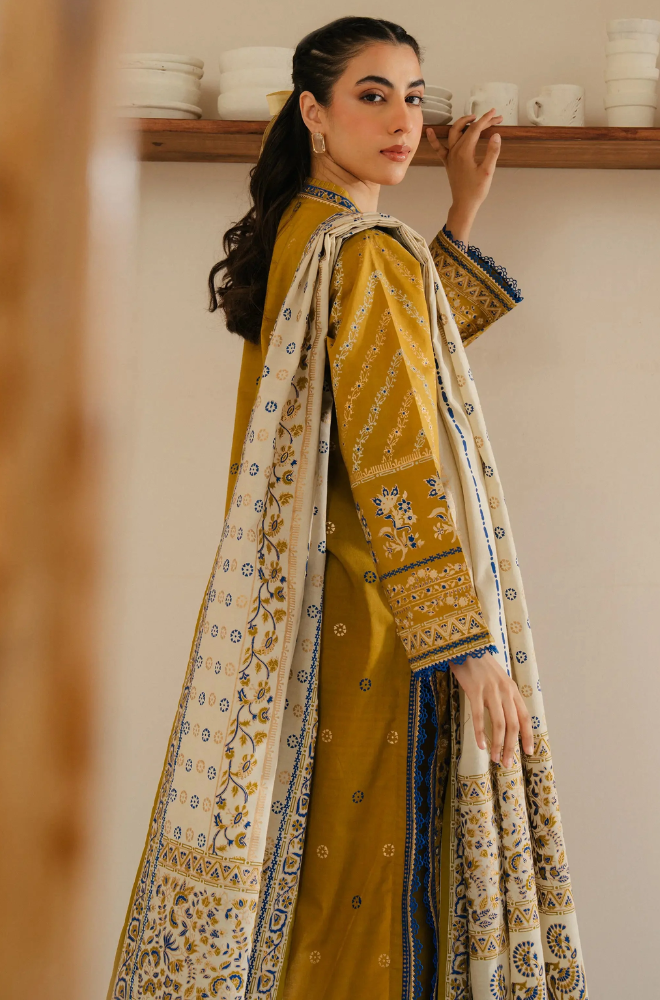 Sapphire - Winter 3PC Khaddar Digital Printed Dress - SS0442
