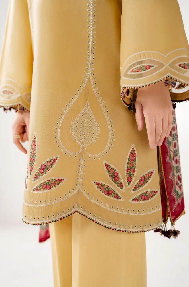 Jazmin - Winter 3PC Dhanak Embroidered Suit - SS0519