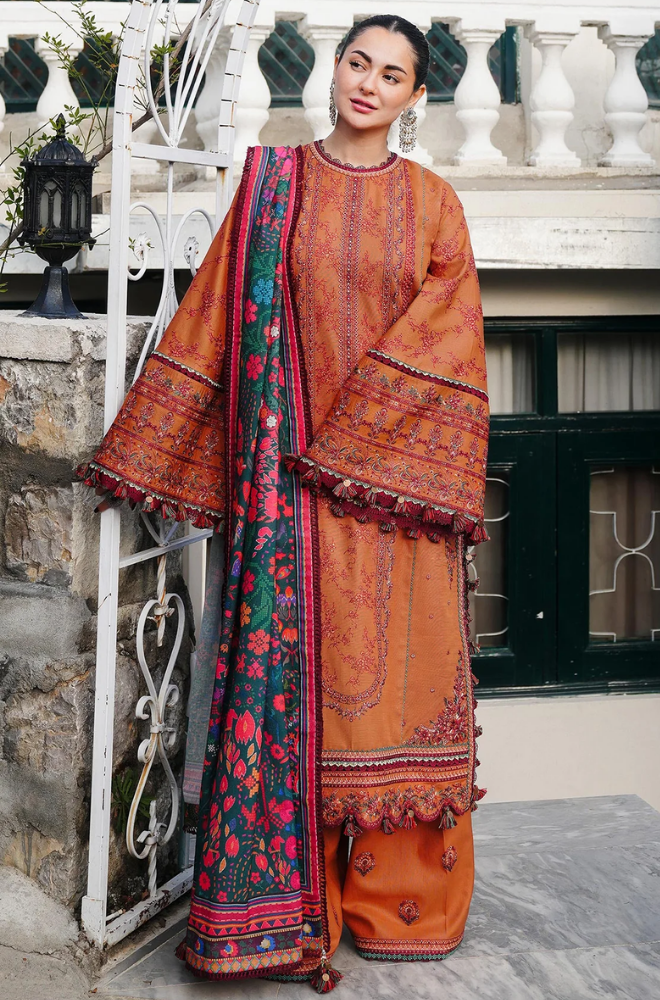 Laam- Winter 3PC Dhanak Embroidered Suit - SS0479