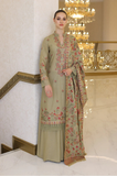 Bareeze- 3 Piece - Dhanak Embroidered Suit- SRZ0102