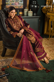 Asim Jofa -Winter 3PC Velvet Embroidered Suit - SS0566