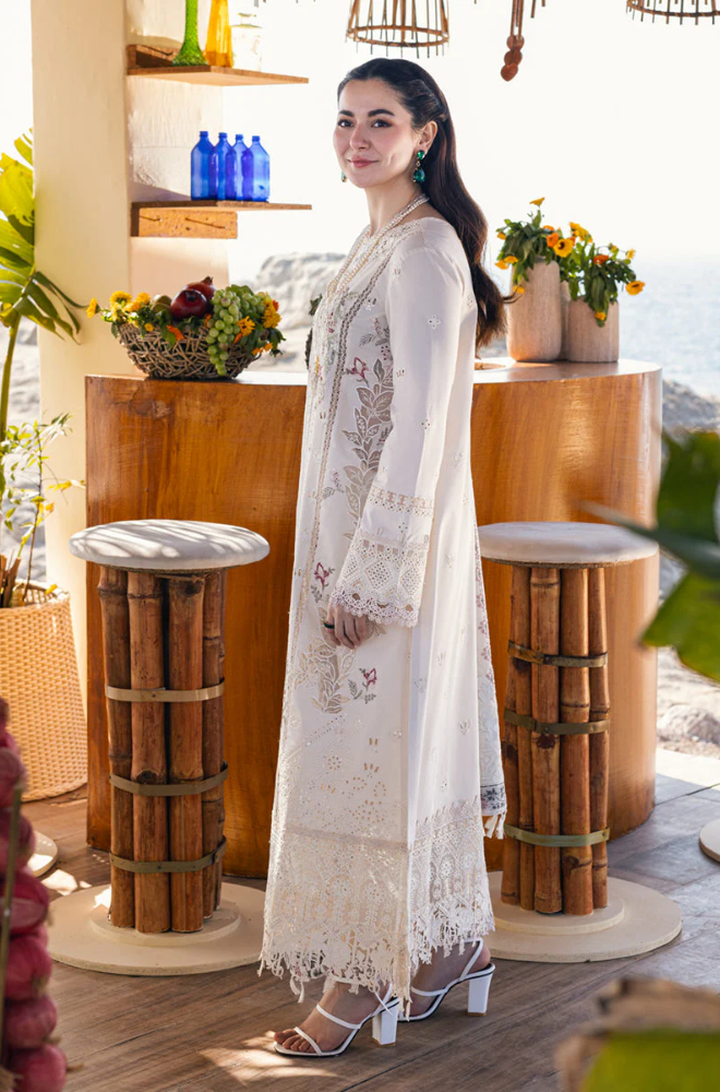 QALAMKAR - 3PC Lawn Embroidered Suit - SA0124