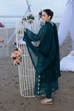 AZURE - 3PC Lawn Embroidered Shirt with Chiffon Embroidered Dupatta and Trouser - SS0825
