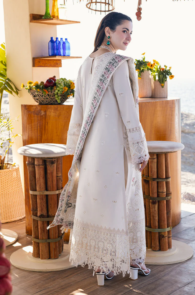 QALAMKAR - 3PC Lawn Embroidered Suit - SA0124