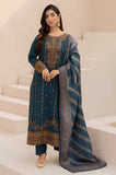 Mohagni - 3PC Dhanak Embroidered Shirt With Dhanak Printed Dupatta and Trouser - SS01065