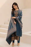 Mohagni - 3PC Dhanak Embroidered Shirt With Dhanak Printed Dupatta and Trouser - SS01065