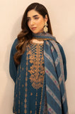 Mohagni - 3PC Dhanak Embroidered Shirt With Dhanak Printed Dupatta and Trouser - SS01065