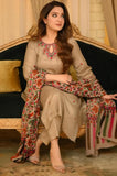 Bunnai - 3PC Dhanak Embroidered Shirt With Wool Printed Dupatta and Trouser - SS01062