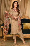 Bunnai - 3PC Dhanak Embroidered Shirt With Wool Printed Dupatta and Trouser - SS01062