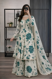 3PC Lawn Maxi Style Printed Dress - SS0834