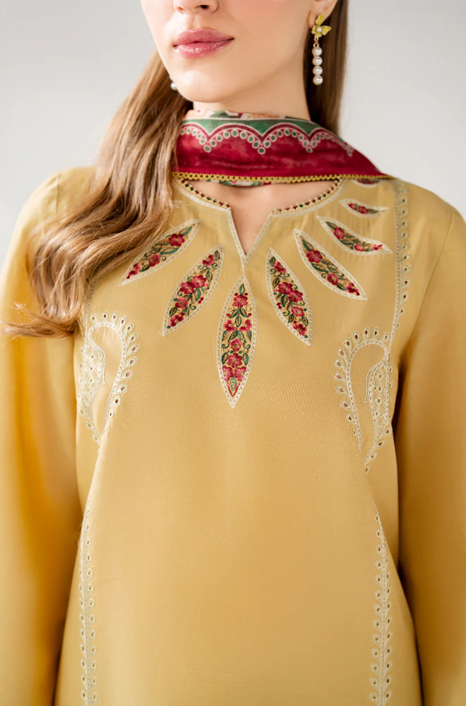 Jazmin - Winter 3PC Dhanak Embroidered Suit - SS0519