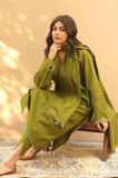 3PC Dhanak Embroidered Shirt With Dhanak Dupatta and Trouser - SS0985