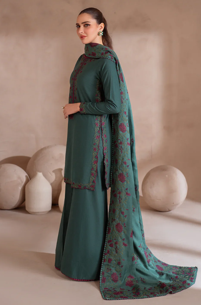 IZNIK - Winter 3PC Dhanak Embroidered Suit - SS0458
