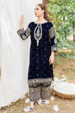 Riwayat - Winter 3PC Velvet Embroidered Suit - SS0589