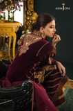 Asim Jofa -Winter 3PC Velvet Embroidered Suit - SS0566